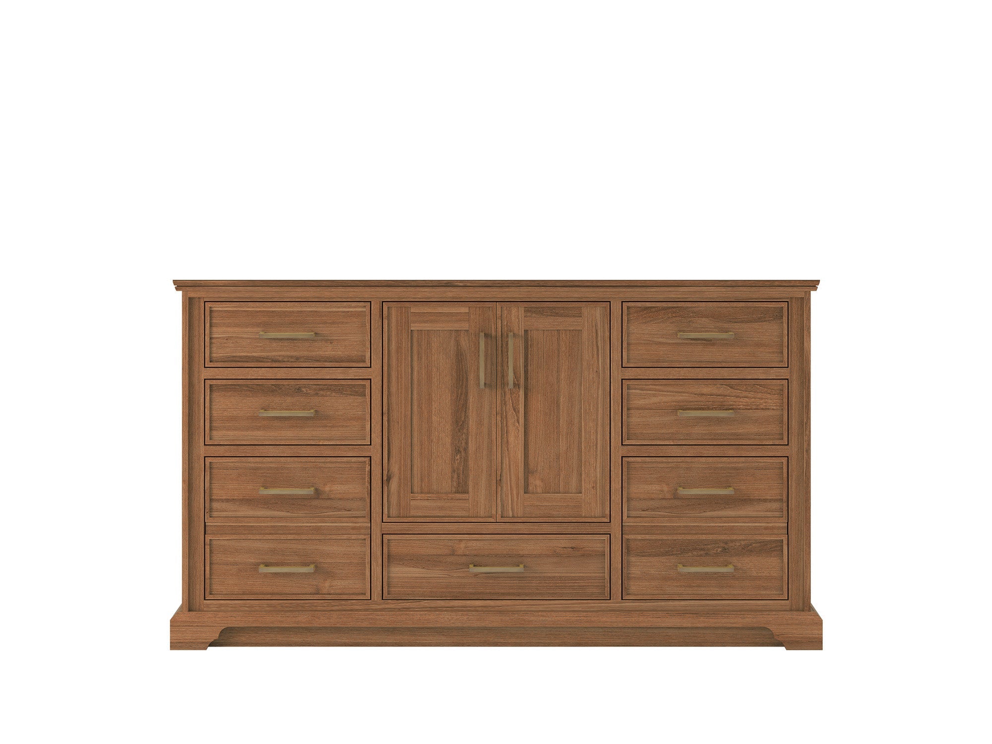 Charlotte Teak 60 in. W x 22 in. D Single Sink Bathroom Vanity in Dark Natural - Cabinet Only