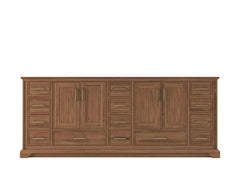 Charlotte 84 in. W x 22 in. D Double Sink Bathroom Teak Wood Vanity - photo 24