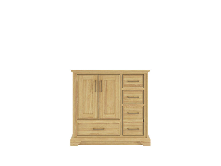 Charlotte 36 in. W x 22 in. D Left Offset Sink Bathroom Teak Wood Vanity - photo 7