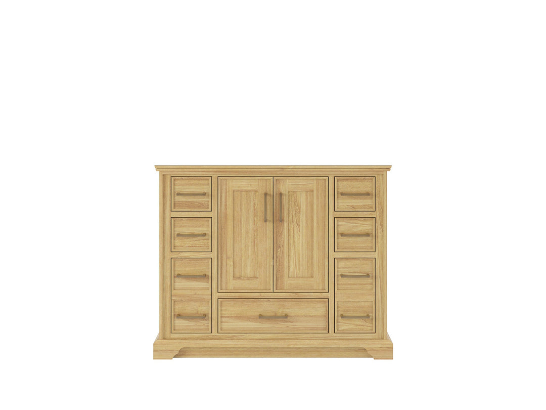 Charlotte Teak 42 in. W x 22 in. D Single Sink Bathroom Vanity in Light Natural - Cabinet Only