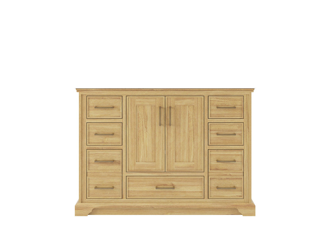 Charlotte Teak 48 in. W x 22 in. D Single Sink Bathroom Vanity in Light Natural - Cabinet Only