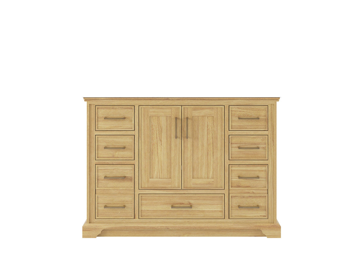 Charlotte Teak 48 in. W x 22 in. D Single Sink Bathroom Vanity in Light Natural - Cabinet Only