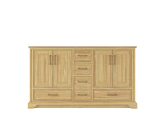 Charlotte 60 in. W x 22 in. D Double Sink Bathroom Teak Wood Vanity - photo 25