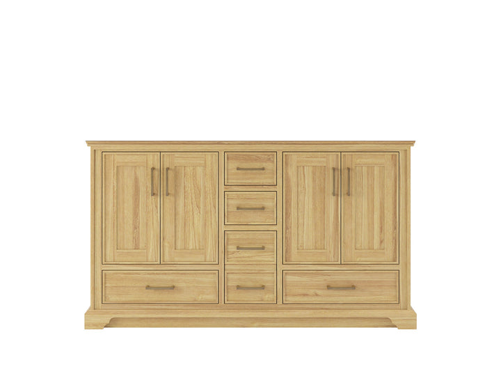 Charlotte 60 in. W x 22 in. D Double Sink Bathroom Teak Wood Vanity - photo 25