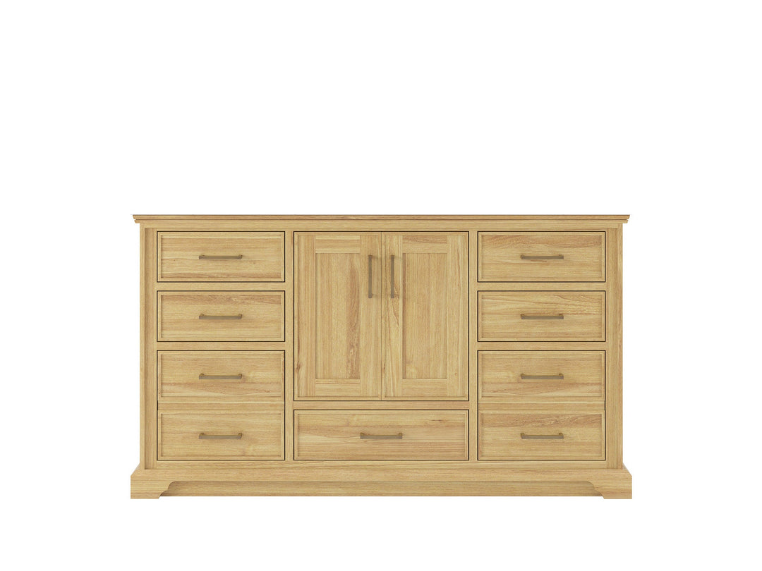 Charlotte Teak 60 in. W x 22 in. D Single Sink Bathroom Vanity in Light Natural - Cabinet Only