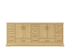 Charlotte 84 in. W x 22 in. D Double Sink Bathroom Teak Wood Vanity - photo 6