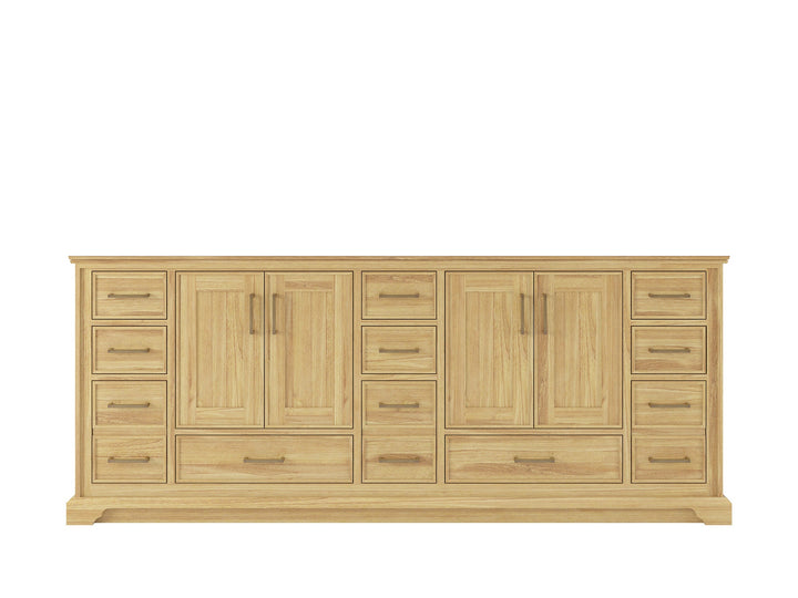 Charlotte 84 in. W x 22 in. D Double Sink Bathroom Teak Wood Vanity - photo 6