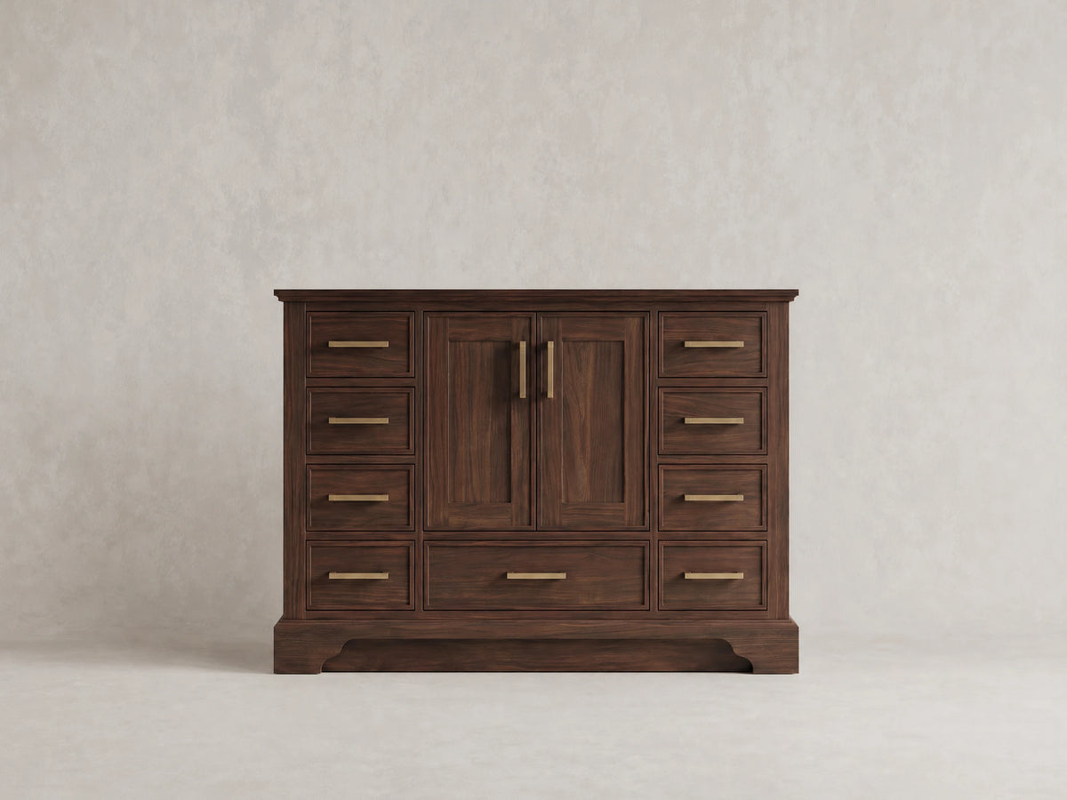 Charlotte 48 in. W x 22 in. D Single Sink Bathroom Teak Wood Vanity