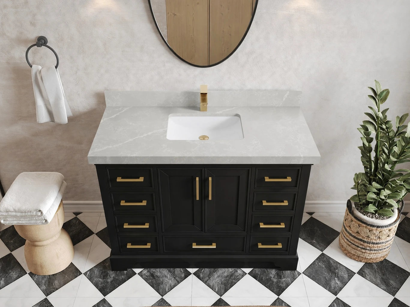 Charlotte 48 in. W x 22 in. D Single Sink Bathroom Vanity