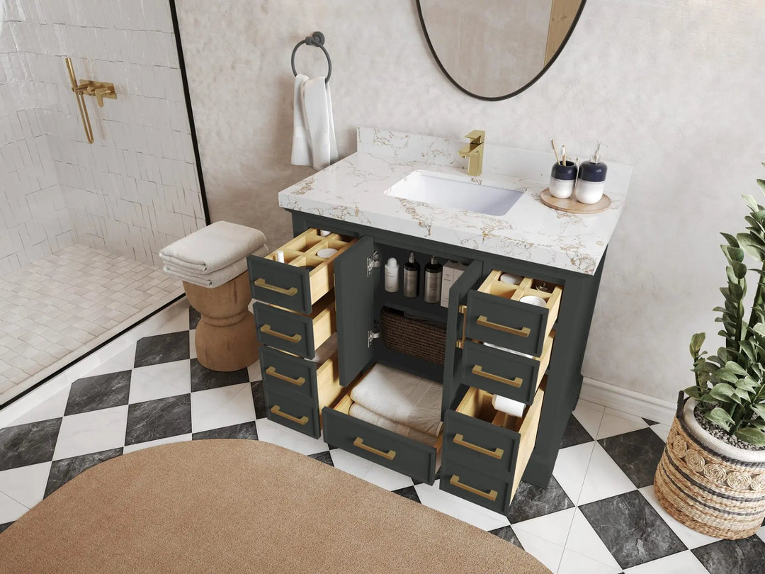 Charlotte 42 in. W x 22 in. D Single Sink Bathroom Vanity