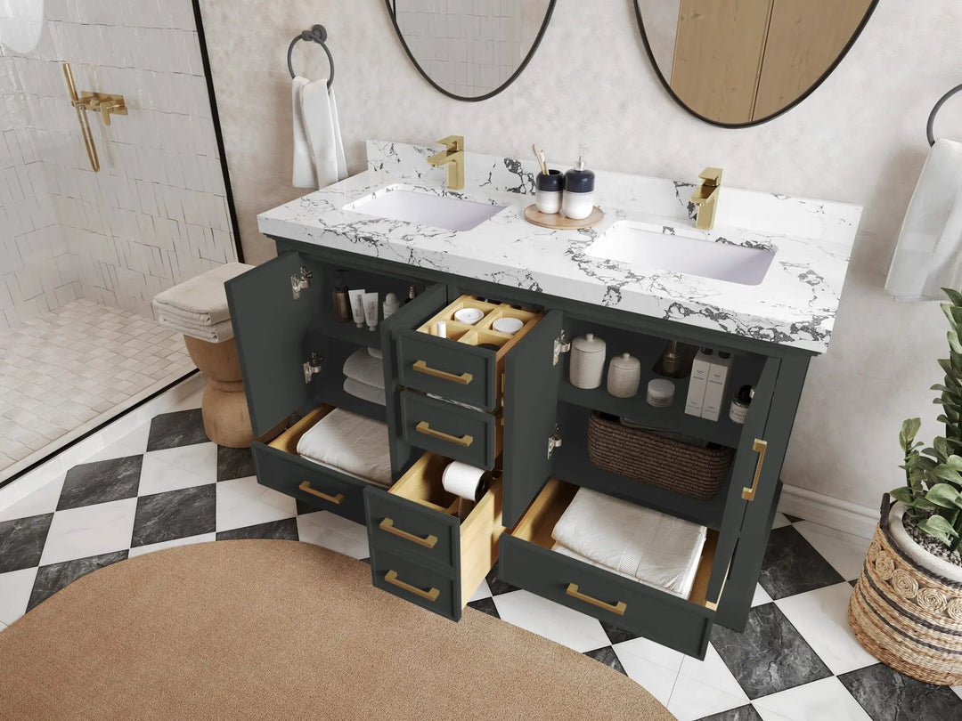 Charlotte 60 in. W x 22 in. D Double Sink Bathroom Vanity