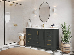 Charlotte 60 in. W x 22 in. D Single Sink Bathroom Vanity - photo 2
