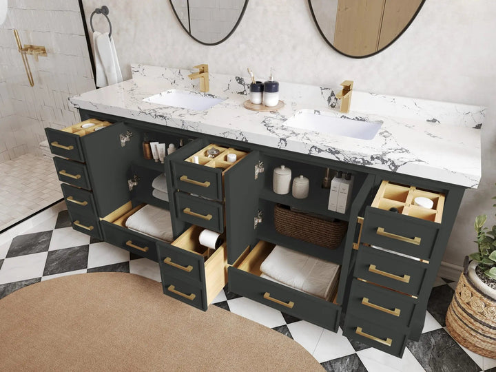Charlotte 84 in. W x 22 in. D Double Sink Bathroom Vanity - photo 3