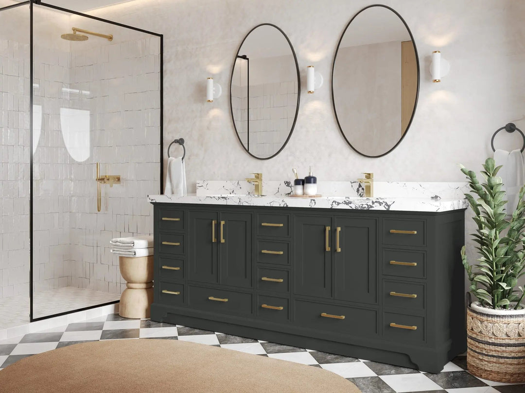 Charlotte 84 in. W x 22 in. D Double Sink Bathroom Vanity