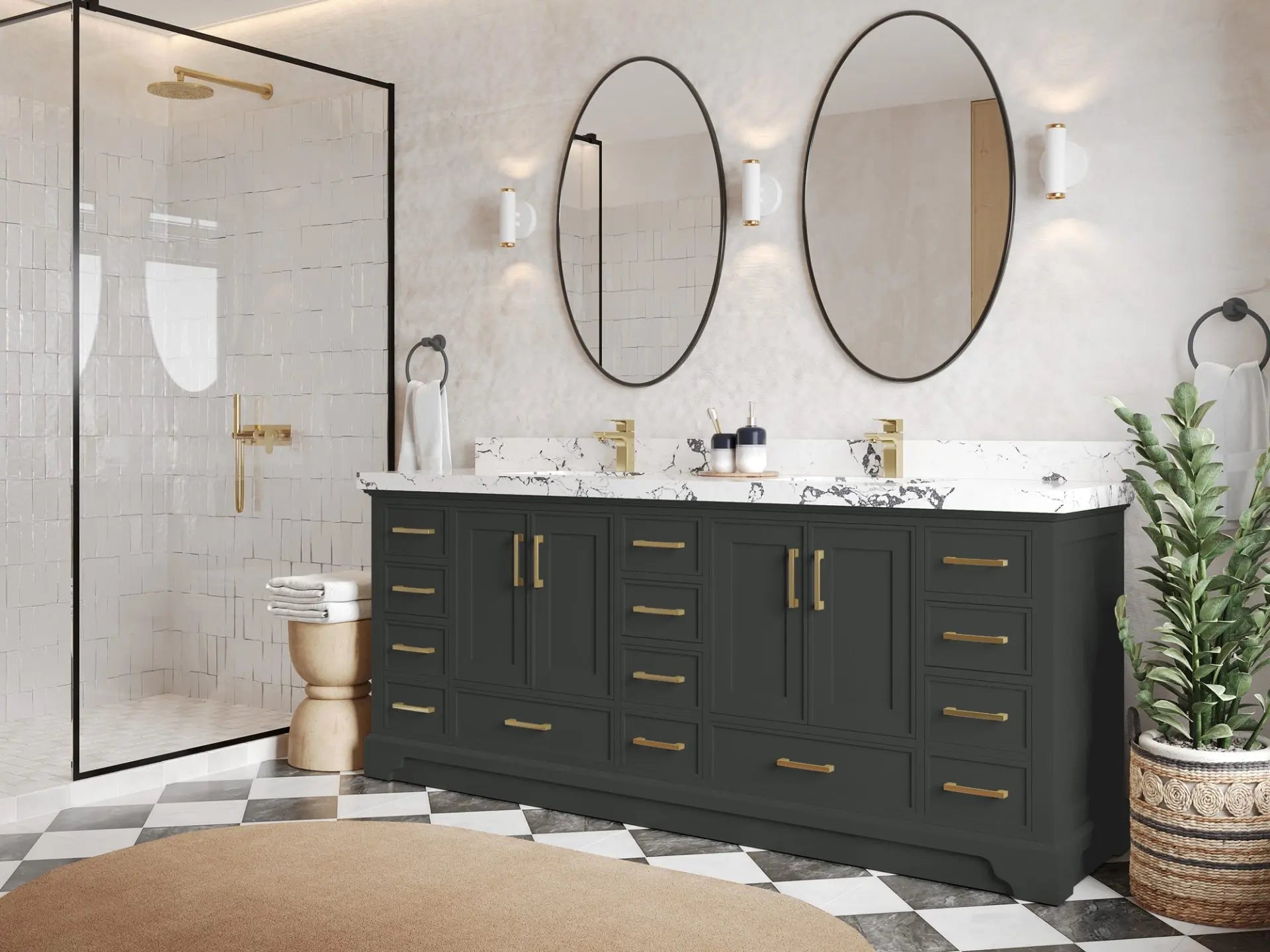 Charlotte 84 in. W x 22 in. D Double Sink Bathroom Vanity