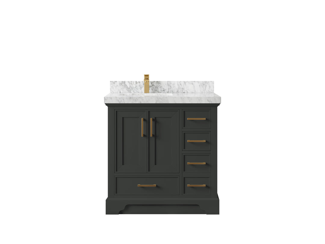 Charlotte 36 in. W x 22 in. D Left Offset Sink Bathroom Vanity