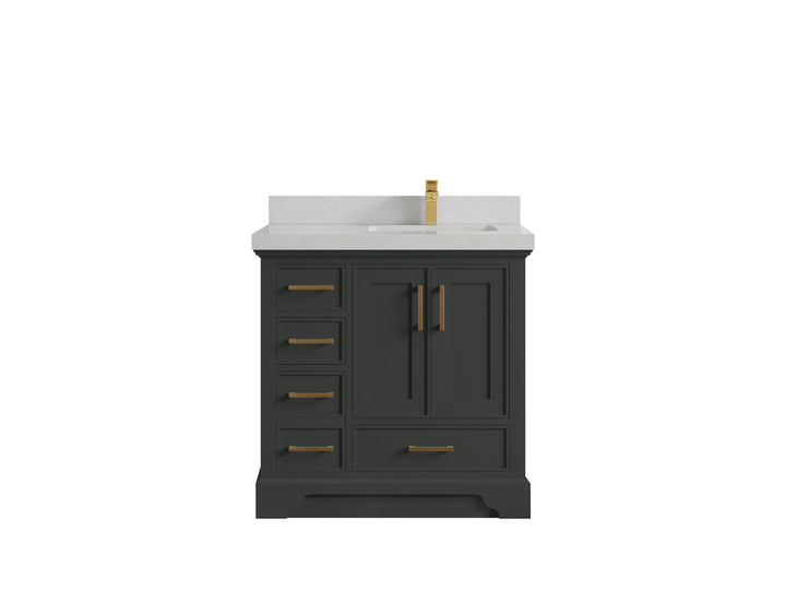 Charlotte 36 in. W x 22 in. D Right Offset Sink Bathroom Vanity - photo 20