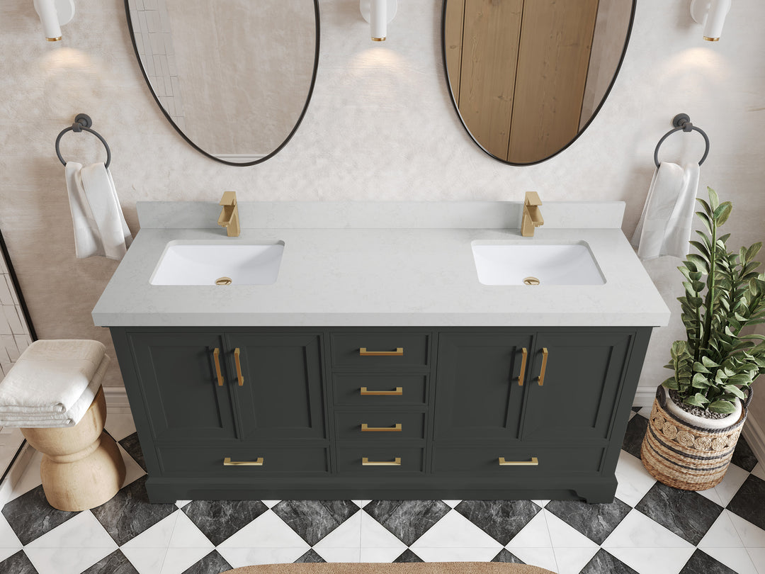 Charlotte 72 in. W x 22 in. D Double Sink Bathroom Vanity