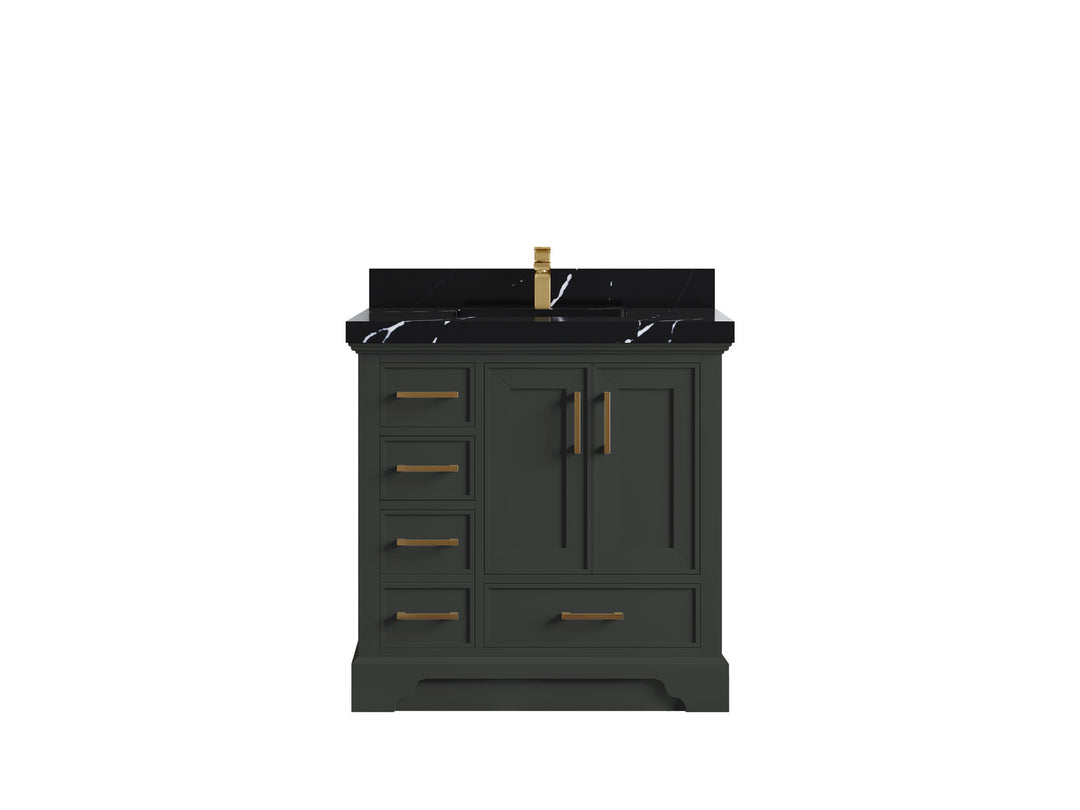 Charlotte 36" W x 22" D Center Sink Vanity for Elegant Bathroom Spaces