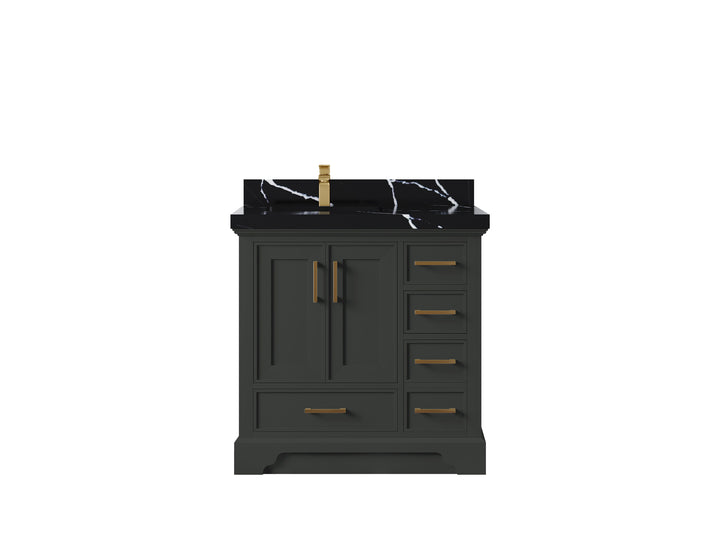 Charlotte 36 in. W x 22 in. D Left Offset Sink Bathroom Vanity - photo 8