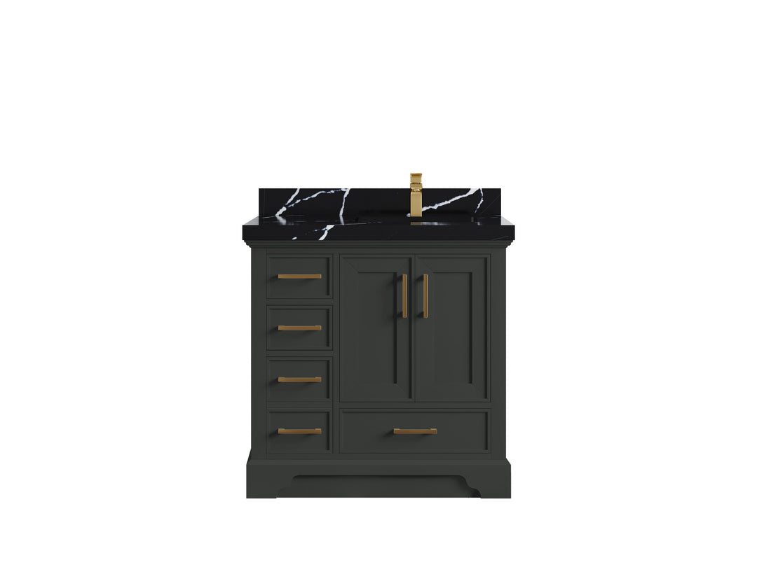 Charlotte 36 in. W x 22 in. D Right Offset Sink Bathroom Vanity