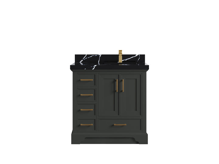 Charlotte 36 in. W x 22 in. D Right Offset Sink Bathroom Vanity - photo 8