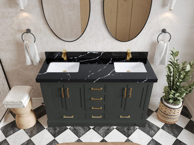 Charlotte 60 in. W x 22 in. D Double Sink Bathroom Vanity