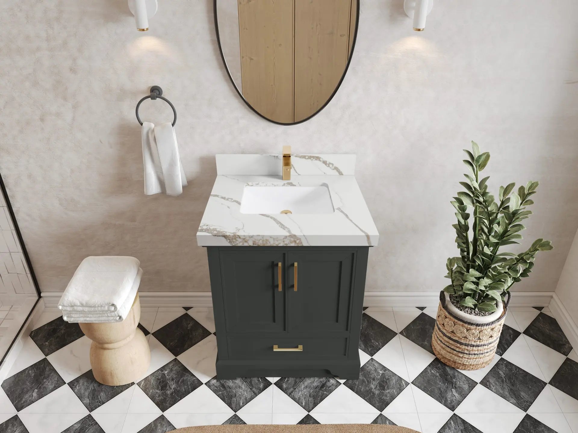 Charlotte 30 in. W x 22 in. D Single Sink Bathroom Vanity