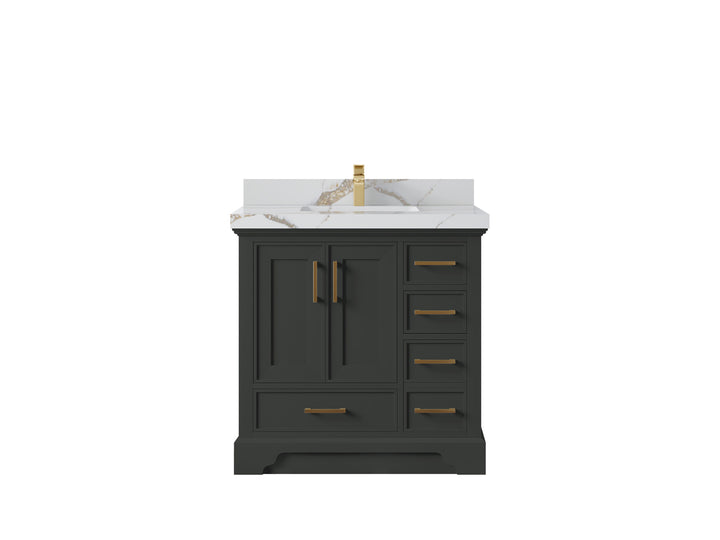 Charlotte 36 in. W x 22 in. D Center Sink Bathroom Vanity - photo 10