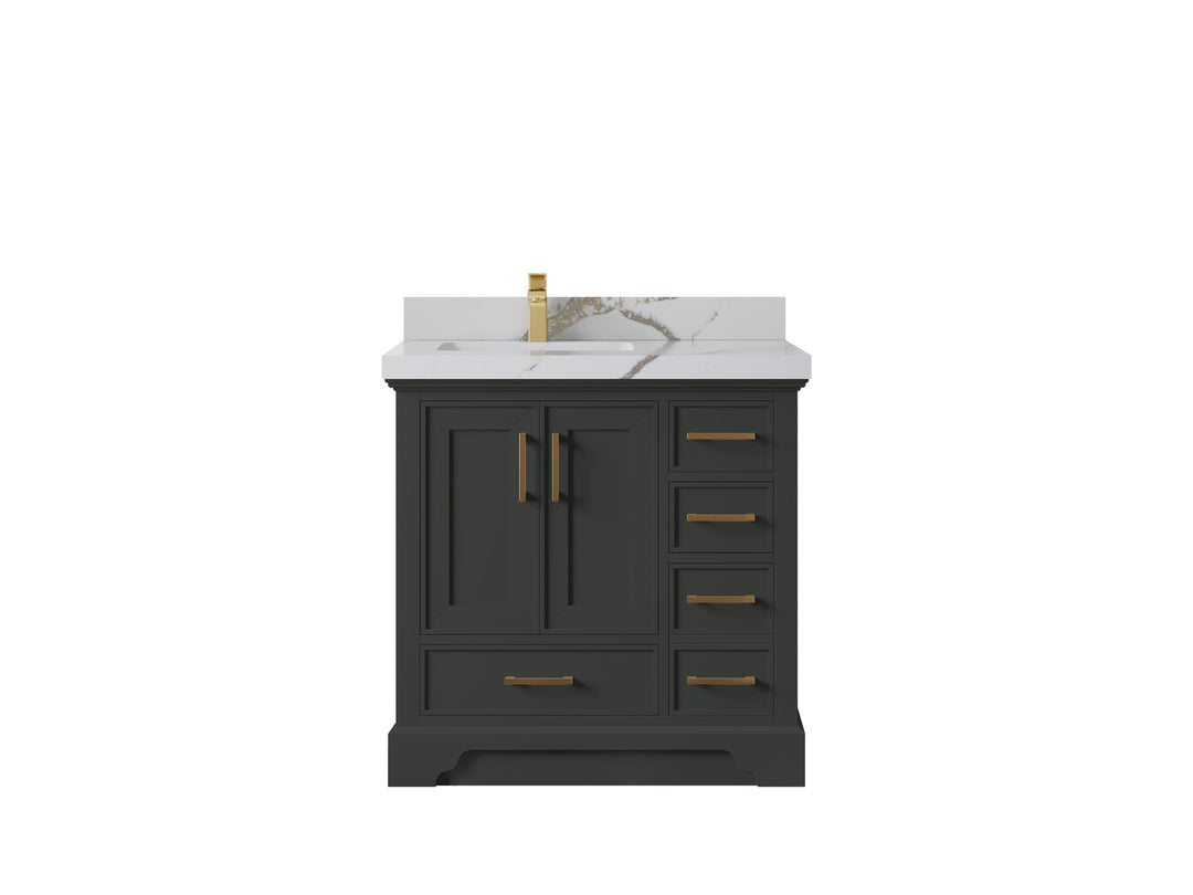 Charlotte 36 in. W x 22 in. D Left Offset Sink Bathroom Vanity