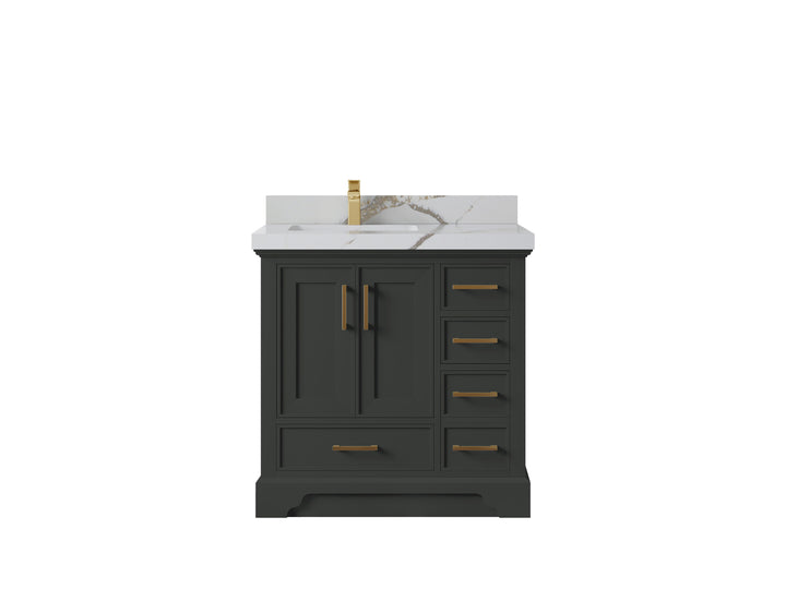 Charlotte 36 in. W x 22 in. D Left Offset Sink Bathroom Vanity - photo 10