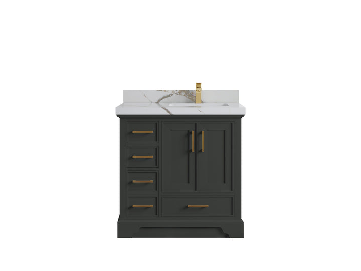 Charlotte 36 in. W x 22 in. D Right Offset Sink Bathroom Vanity - photo 10