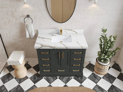 Charlotte 42 in. W x 22 in. D Single Sink Bathroom Vanity - photo 9