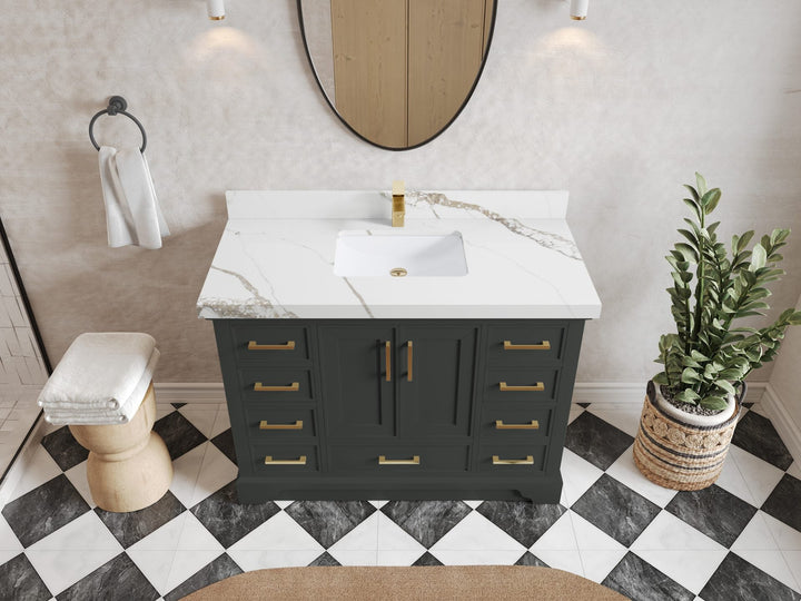 Charlotte 48 in. W x 22 in. D Single Sink Bathroom Vanity - photo 9