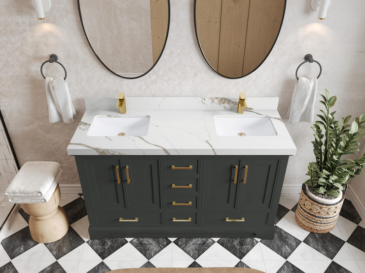 Charlotte 60 in. W x 22 in. D Double Sink Bathroom Vanity - photo 9