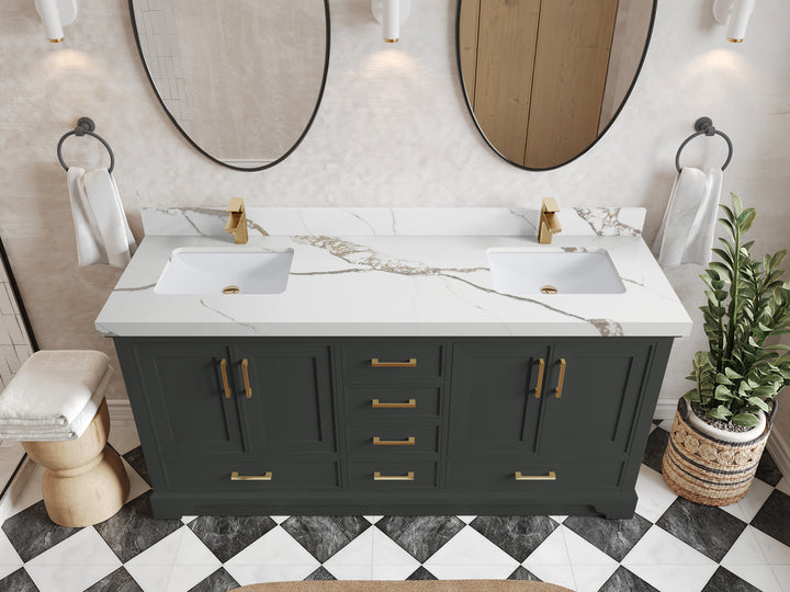 Charlotte 72 in. W x 22 in. D Double Sink Bathroom Vanity - photo 9