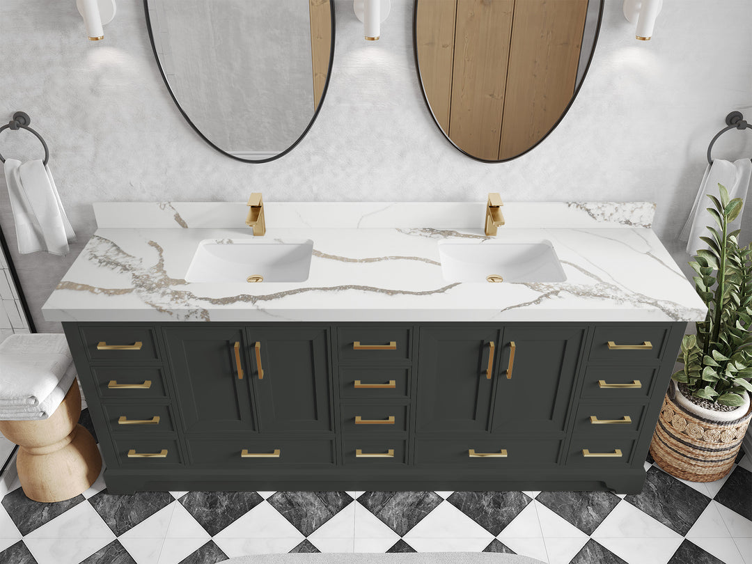 Charlotte 84 in. W x 22 in. D Double Sink Bathroom Vanity