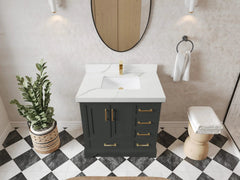 Charlotte 36 in. W x 22 in. D Center Sink Bathroom Vanity - photo 11