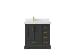 Charlotte 36 in. W x 22 in. D Left Offset Sink Bathroom Vanity - photo 1