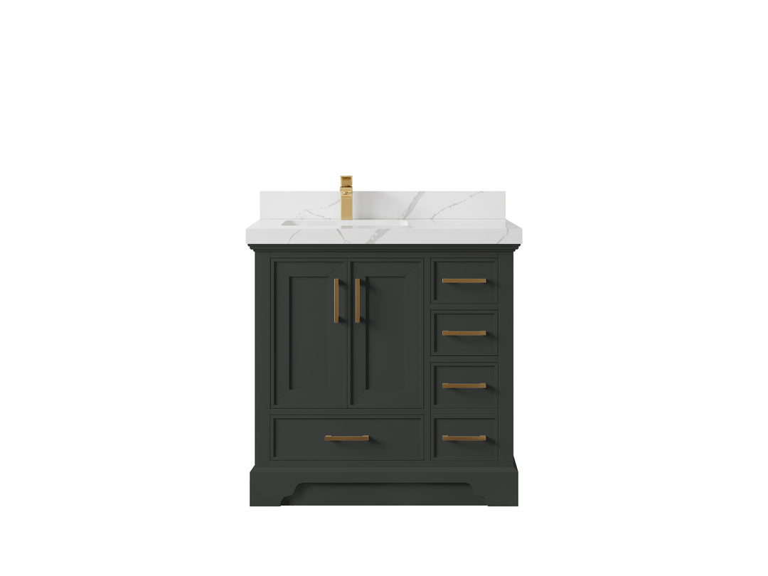 Charlotte 36 in. W x 22 in. D Left Offset Sink Bathroom Vanity