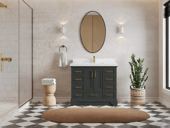 Charlotte 42 in. W x 22 in. D Single Sink Bathroom Vanity - photo 4