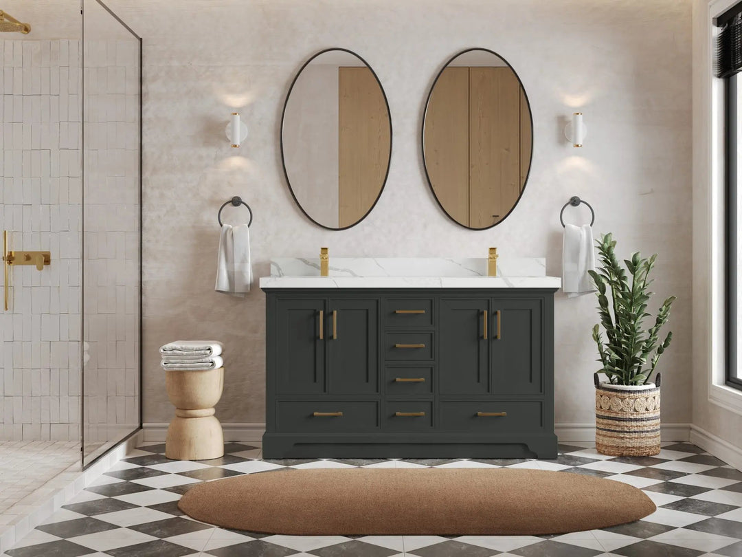 Charlotte 60 in. W x 22 in. D Double Sink Bathroom Vanity