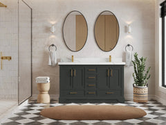 Charlotte 60 in. W x 22 in. D Double Sink Bathroom Vanity - photo 4