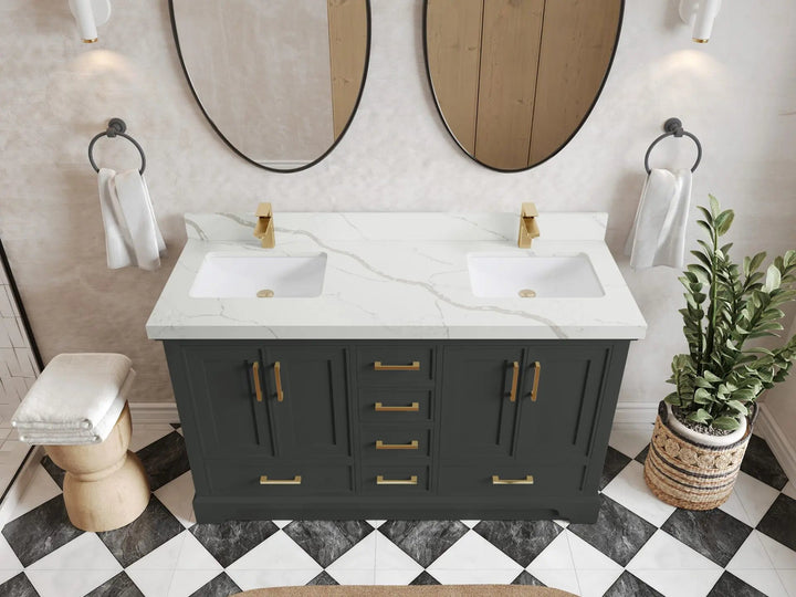 Charlotte 60 in. W x 22 in. D Double Sink Bathroom Vanity - photo 11
