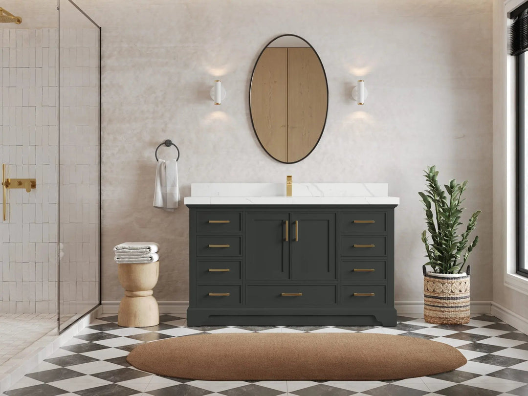 Charlotte 60 in. W x 22 in. D Single Sink Bathroom Vanity
