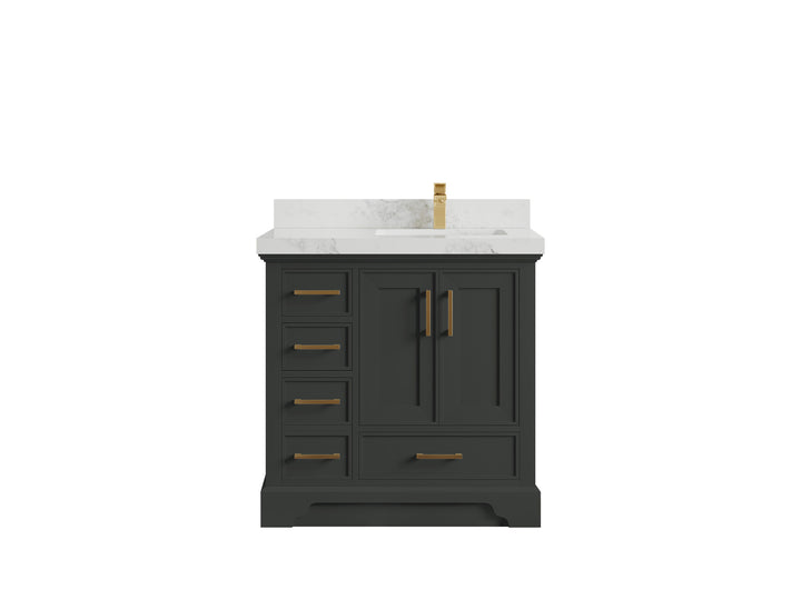 Charlotte 36 in. W x 22 in. D Right Offset Sink Bathroom Vanity - photo 14