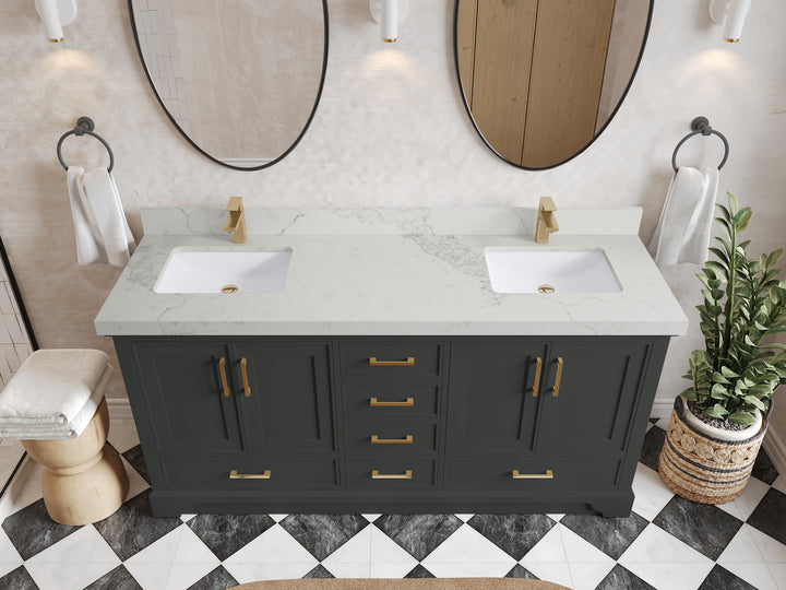 Charlotte 72 in. W x 22 in. D Double Sink Bathroom Vanity - photo 13