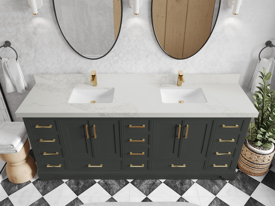 Charlotte 84 in. W x 22 in. D Double Sink Bathroom Vanity