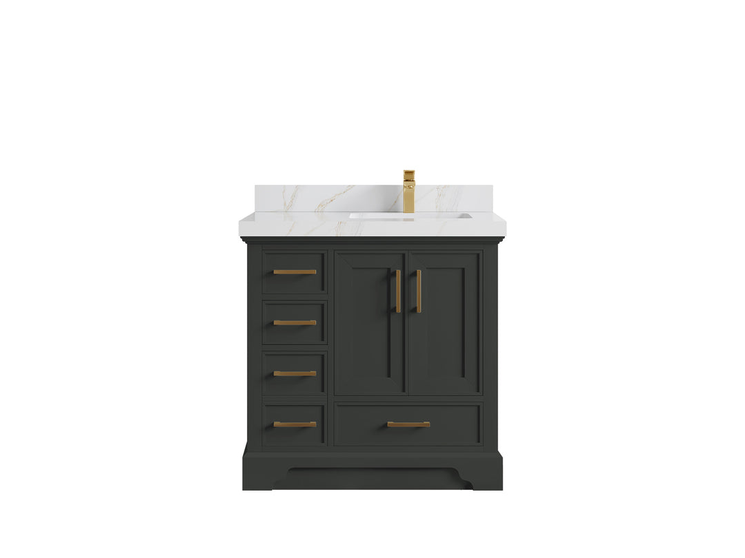 Charlotte 36 in. W x 22 in. D Right Offset Sink Bathroom Vanity