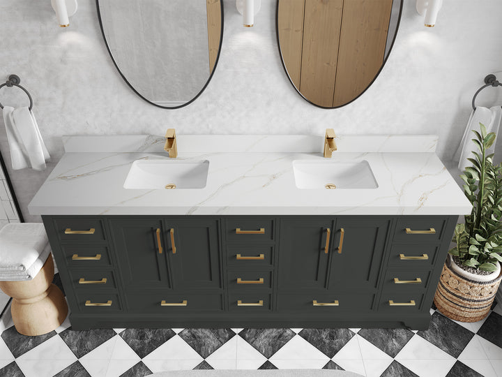 Charlotte 84 in. W x 22 in. D Double Sink Bathroom Vanity - photo 14